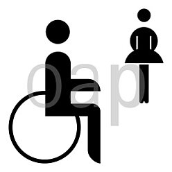 WC für Schwerbeschädigte Damen